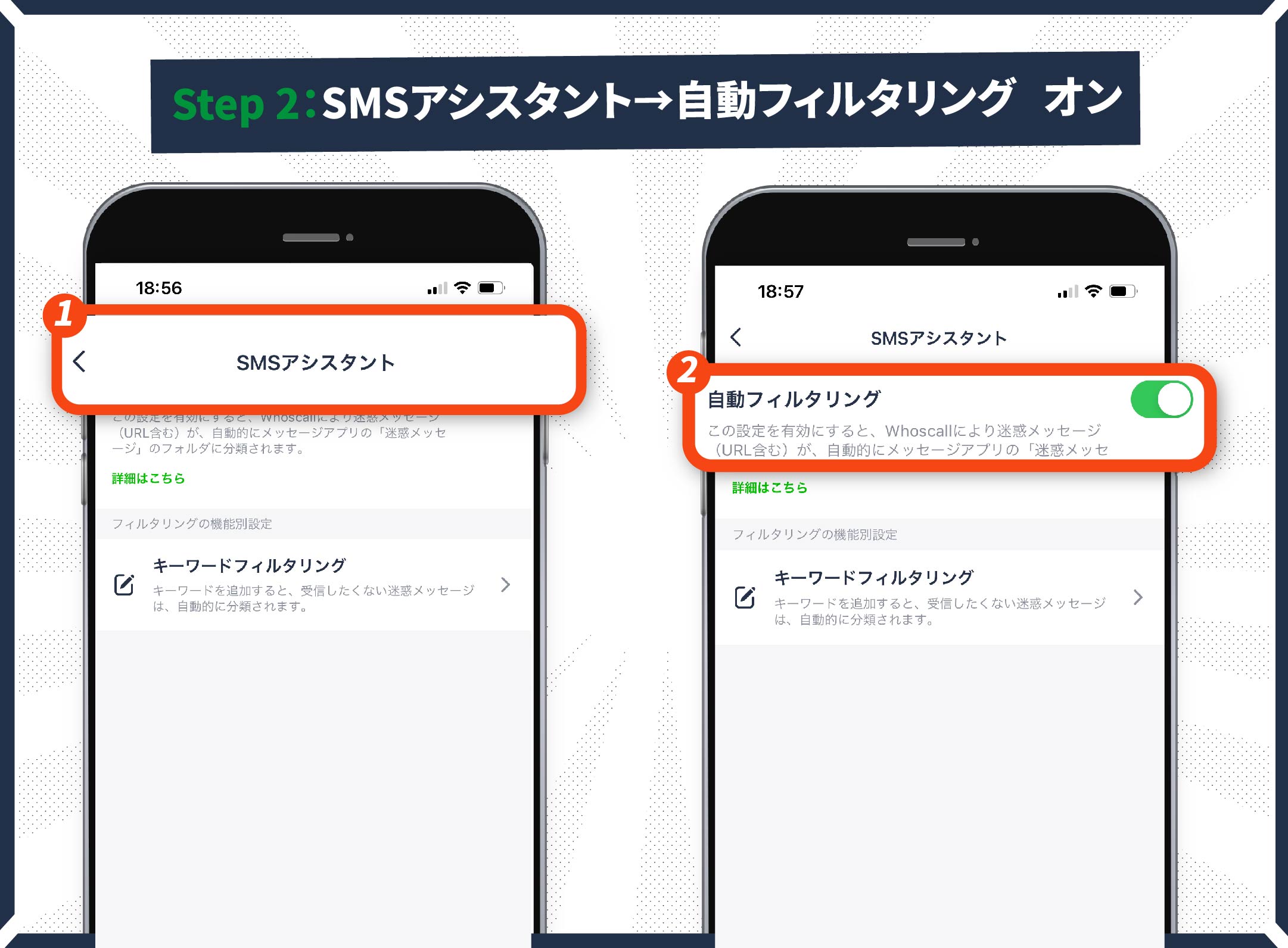 SMSアシスタントの設定手順